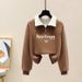 Women's Clothing Casual Pants Suit Reducing Niche Design Half Zip Pullover Versatile Leggings Trendy Harem Casual Pants_ecoleips.com