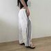 Women's Clothing Lace Stitching Webbing Sports Retro Nylon Casual Loose Trousers_ecoleips.com