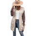 Autumn Women's Long-Sleeved Color-Block Sweater Cardigan Jacket_ecoleips.com
