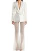 K New Hollowed Out Nail Bead Three-dimensional Flower Suit, Pearl Sequin Mesh Long Pants Set_ecoleips.com