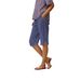 2025 New Women's Casual Loose Pocket Cotton Linen Elastic Waist Five-Point Shorts_ecoleips.com