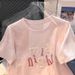 Women's Clothing Plus Size Short Sleeve T-Shirt For Women Stylish Embroidered Beaded Loose Fit Tummy Covering Youthful Top_ecoleips.com