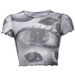 Y2K Street Style Hot Girl T-Shirt Women's Short Sleeve Cropped Top Ins European American Fashion Glasses Vest Retro_ecoleips.com