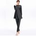 Muslim Conservative Swimwear Hui Ethnic Two-Piece Hooded Swimsuit Set L098_ecoleips.com