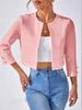 Women's Clothing Fashion Casual Temperament Commuter Niche Top Round Neck Jacket _ecoleips.com