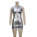 Best-selling Women's In Europe And America, 2024 Winter New Model, Solid Color, Pleated, Sexy, Halter Neck, Zipper, Slim_ecoleips.com