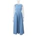 New Arrival Elegant Commute Backless Sleeveless Tie Waist Denim Dress Women Fashion Denim Dress For Office_ecoleips.com