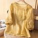 Women's Clothing High End Ramie And Linen Large Size Middle Aged Mother Summer Short Sleeved Shirt_ecoleips.com