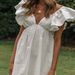 Women's V Neck Ruffle Sleeve Short Dress Youthful Style Relaxed Everyday Wear Comfortable Feshion_ecoleips.com
