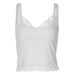 Women's Sexy Lace Trim Short Vest Top Trendy European American Style Solid Color Versatile Hot Girl Summer Tank Camis_ecoleips.com