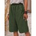 New Style Shorts, Knee-length Cross-border European And American Foreign Trade Women's Clothing, Solid Color Casual_ecoleips.com