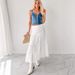 Women's Denim Tube Top With Button Detail - Stretch Cotton Bustier For Street Style Comfortable Stretch Fit_ecoleips.com