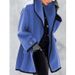Women's Oversized Wool-Blend Coat – Lightweight Longline Duster (S-5XL, 10 Colors, Single-Button Closure)_ecoleips.com