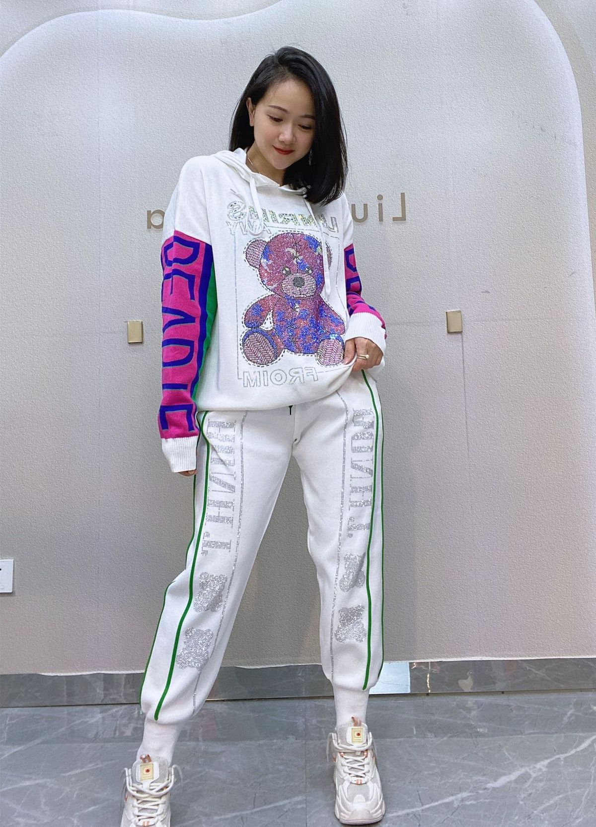 Women's Clothing Large Size Suits Long Sleeved And Long Pants Two Piece Suits_ecoleips.com