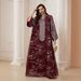 plus Size Women's Embroidered Sequined Robe NC181 E Commerce Hot Selling Dress Cross Border Tassel New Arrival Muslim Fashion_ecoleips.com