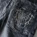 European And American Retro Gothic Denim Shorts Summer Men And Women Y2K Hip Hop Embroidery High Street Distressed Loose Shorts_ecoleips.com