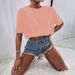 . Independent Site Cropped Women's T-shirt, Short Foreign Trade Trendy Brand Half-sleeve T-shirt With Printed Logo_ecoleips.com