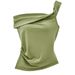 Voya Women's Sexy Imperial Style T-shirt For Spring And Summer, Fashionable One Neck Design Top_ecoleips.com