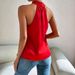 2026 Summer New European And American Women's Clothing Satin Neck Sleeveless Vest Crossed, Satin Imitation Silk Top_ecoleips.com