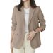 Cross-border Khaki Blazer For Petite Women, Trendy New Fashion Korean-style Casual Suit_ecoleips.com
