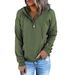 Women's 2026 Long Sleeve Loose Casual Hooded Drawstring Pocket Sweater_ecoleips.com
