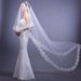 1.5m Bridal Veil With Lace Edging – Delicate Single-Layer Tulle For Weddings (White/Ivory/Red, Multiple Lengths)_ecoleips.com