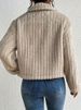 Oversized Lapel Coat For Women – Lightweight Double-Faced Polyester Jacket (XS-XL, Beige) | Fall/Winter Minimalist Streetwear_ecoleips.com