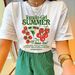 Tomato Girl Print Short Sleeve T-Shirt - Loose Fit Casual Round Neck Top For Women (White, S/M/L/Xl/Xxl)_ecoleips.com