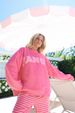 Fancy Oversized Fleece Mockneck - Paradise Pink/Hibiscus_ecoleips.com