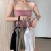 Women's Solid Color Seamless Suspender Breast Wrapped One-piece Breast Pad Strapless Beautiful Back Bottom Layer Inner Vest_ecoleips.com