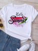 European And American Cross-border Foreign Trade Women's Geometric Pattern Round-neck Printed Short-sleeve T-shirt Top_ecoleips.com