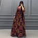 2024 Autumn New European And American Cross-Border Women's Bohemian Style Fashion Printed High-Waisted Long Skirt_ecoleips.com