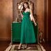 Women's Clothing Sling Tube Top Temperament Green Elegant Slim Long Banquet Mesh Long Dress_ecoleips.com