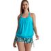 Women's Clothing Tankini Conservative Print Plus Size Two Piece Swimsuit For Women Slimming Flattering Swimwear_ecoleips.com