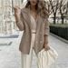 Women's Clothing Short Casual Knitted Tops Long Sleeve Jacket Coat_ecoleips.com