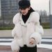Women's Clothing fox fur quilted casual style fur coat loose high quality_ecoleips.com