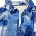 Women's plus Size Color Blocked Denim Print Trench Coat Fashionable Versatile Spring Autumn Style Best Selling_ecoleips.com