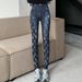 Women's Stretchy Jeggings With Rhinestone Details - Thin High Waist Skinny Pants For Fall, Versatile Black & Colored Denim-Like Leggings_ecoleips.com