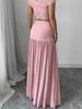 Women's Clothing Summer New Arrival Women's Elegant Solid Color Pleated Long Skirt_ecoleips.com