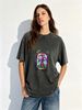 Abstract Graffiti Monster Face Graphic Acid Wash Washed Oversized T Shirt Men Women Crew Neck Short Sleeve Loose Vintage Street Punk Casual Tee_ecoleips.com