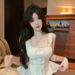 Summer Chic Socialite Hot Girl Lace-Up Bowknot Patchwork Slim-Fit Pure Desire Style Lace Design Camisole Top_ecoleips.com
