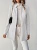 Women's Autumn/Winter Solid Color Casual Long Sleeved Coat Unbuttoned Lightweight Outerwear For Spring Fashion England Style_ecoleips.com