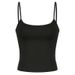 Cross-border Street Style Solid Color Basic Off-shoulder Square-neck Camisole For Summer, One-piece Slim-fit Outerwear_ecoleips.com