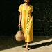 Women's Casual Fashion V Neck Dress Spring Summer Independent Website Cross Border Beach Vacation Dress_ecoleips.com