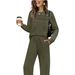 Women's Casual Lounge Set – Long Sleeve Round Neck Top & Elastic Waist Wide Leg Pants (S-5xl, 8 Colors_ecoleips.com
