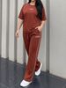Women's Spring/Summer Short-Sleeved Two Piece Set Trendy Casual Fashion Spot Goods_ecoleips.com