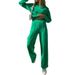 Women's Long-Sleeve Crewneck Sweatshirt & Wide-Leg Pants Set – Solid Color Casual Outfit, 60% Cotton 30% Spandex, Y2K Streetwear Two-Piece (S-L)_ecoleips.com