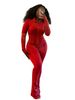 Women's Clothing Cross Border Supply Sexy Tight Long Sleeved Micro Flared Two Piece Suit_ecoleips.com