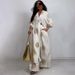 K New Elegant And Sexy V-neck Top+printed Wide Leg Pants Two-piece Set_ecoleips.com