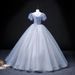 Women's Clothing Elegant Royal Ball Gown For Spring Vocal Performances – Deep V-Neck Long Sleeve Opera Dress With Corset Lacing & Built-in Petticoat_ecoleips.com